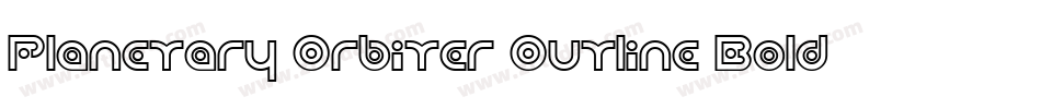 Planetary Orbiter Outline Bold字体转换